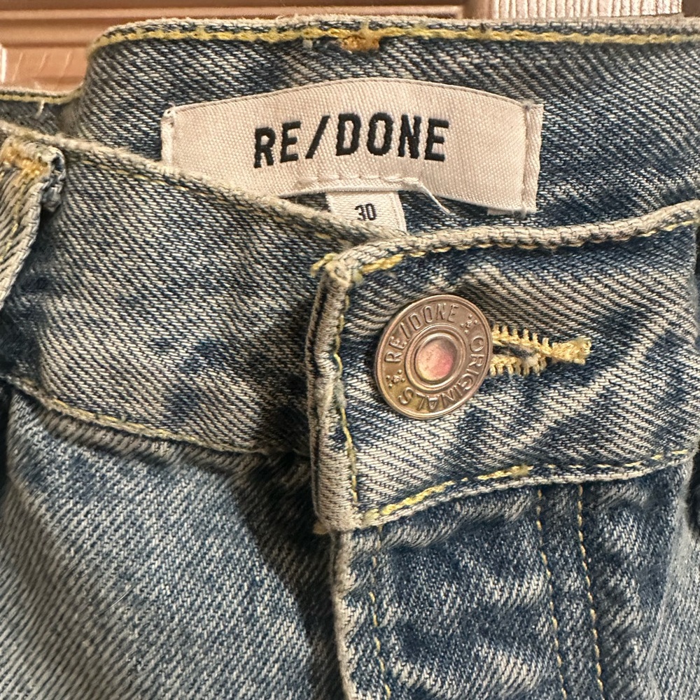 Re/Done Light Blue Denim Pencil Skirt - Picture 10 of 11